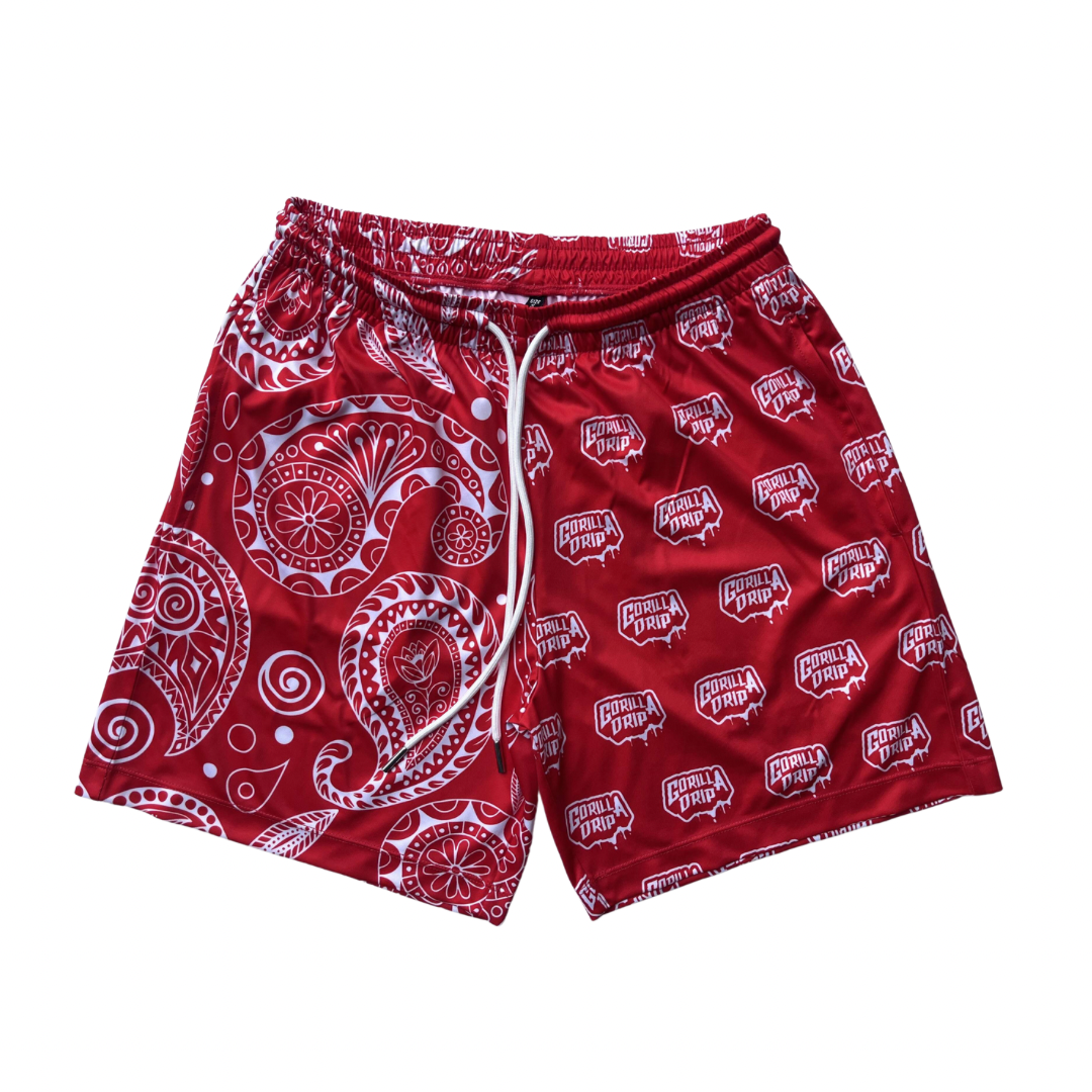 Red Gorilla Drip Logo shorts – Gorilla Drip LLC